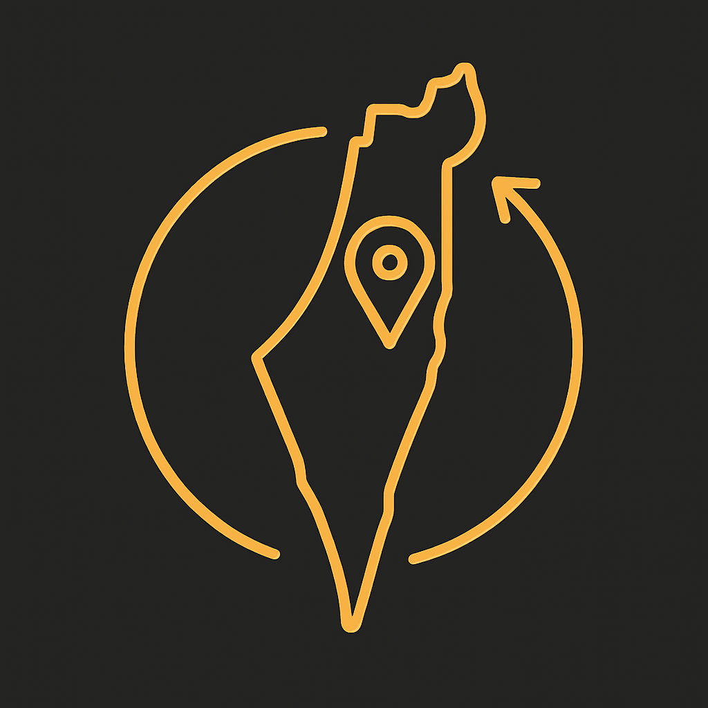 מפת ישראל - מגיעים לכל הארץ